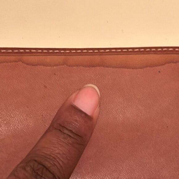 YSL Bifold Cardholder Two Tone Leather Wallet Black Tan Classic Contemporary - Picture 10 of 12